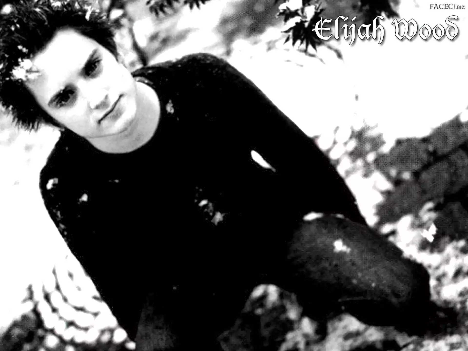 Elijah Wood, ciemny strój